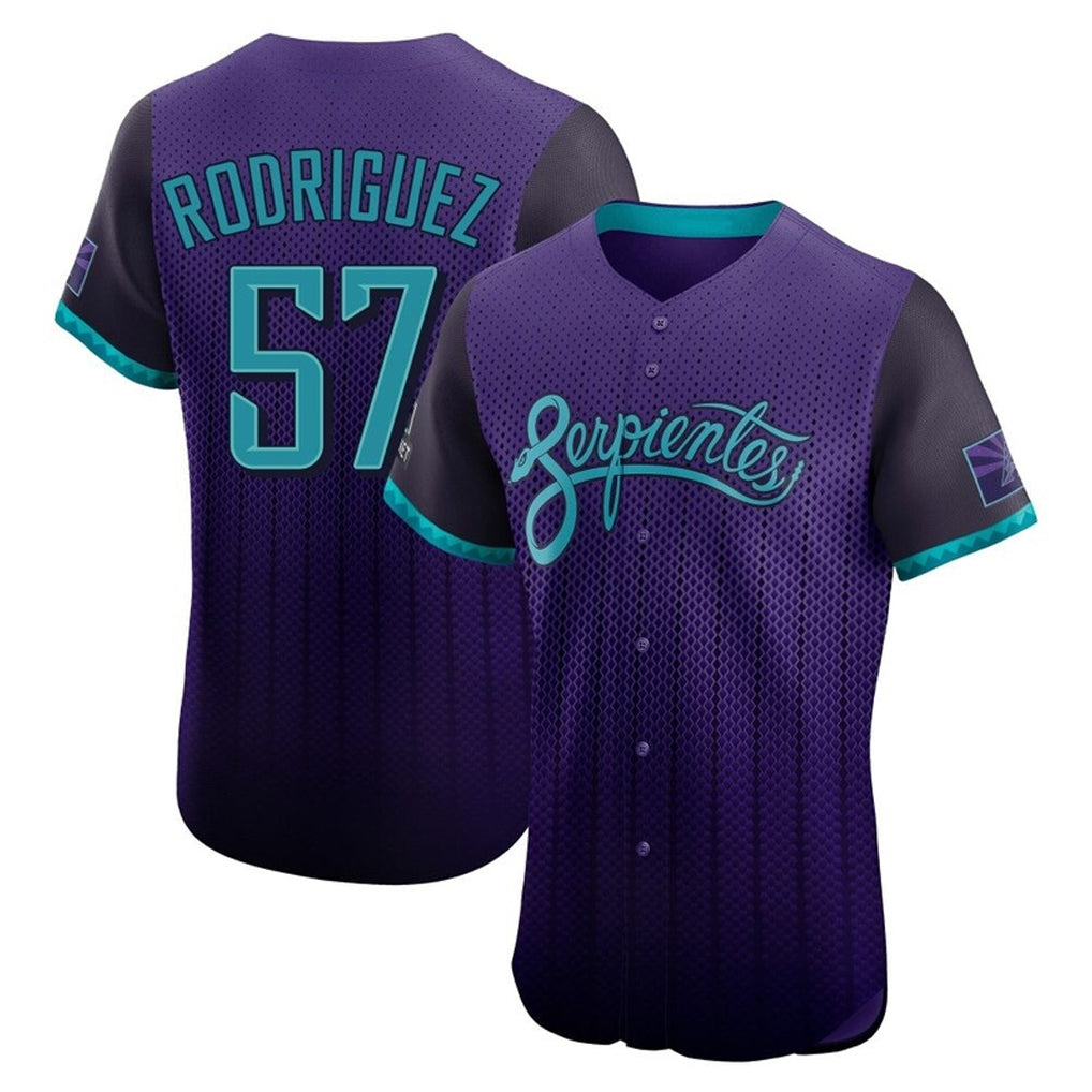 Arizona Diamondbacks #57 Eduardo Rodriguez Player Purple MIKSHPS City Connect Limited Elite Home Game Stitched Jerseys