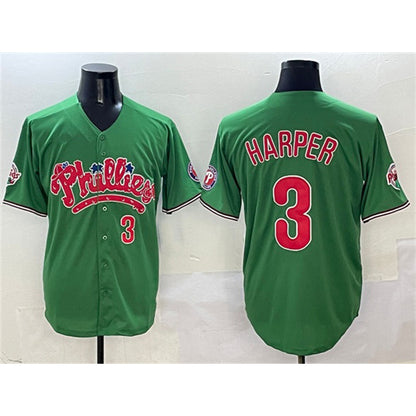 Philadelphia Phillies #3 Bryce Harper Green MIKSHPS Phanatic Limited Stitched Jersey