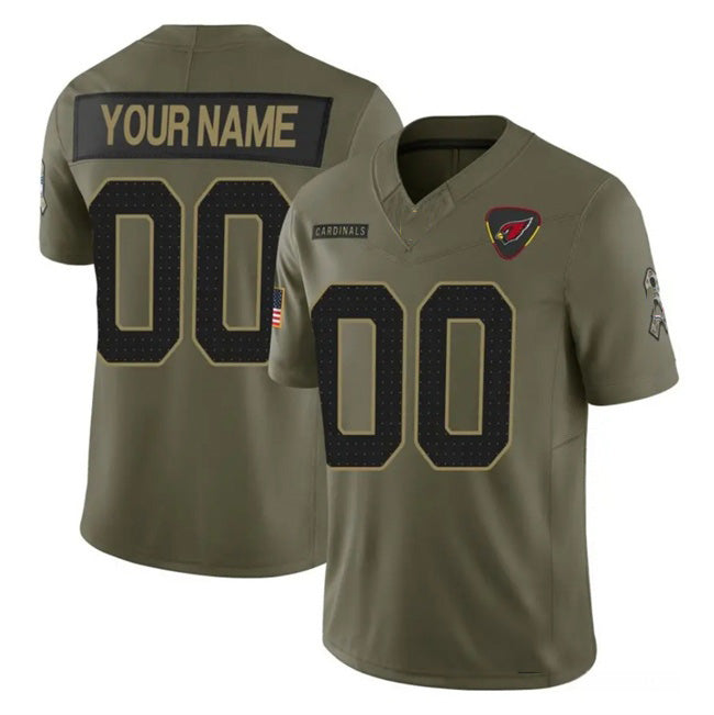 Custom A.Cardinals Active Player Olive MIKSHPS 2025 F.U.S.E. Salute to Service Limited Stitched Jersey