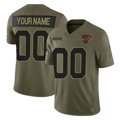 Custom A.Cardinals Active Player Olive MIKSHPS 2025 F.U.S.E. Salute to Service Limited Stitched Jersey