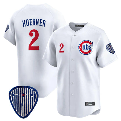 Chicago Cubs #2 Nico Hoerner Player White MIKSHPS Vapor Premier Limited Home Stitched Jerseys
