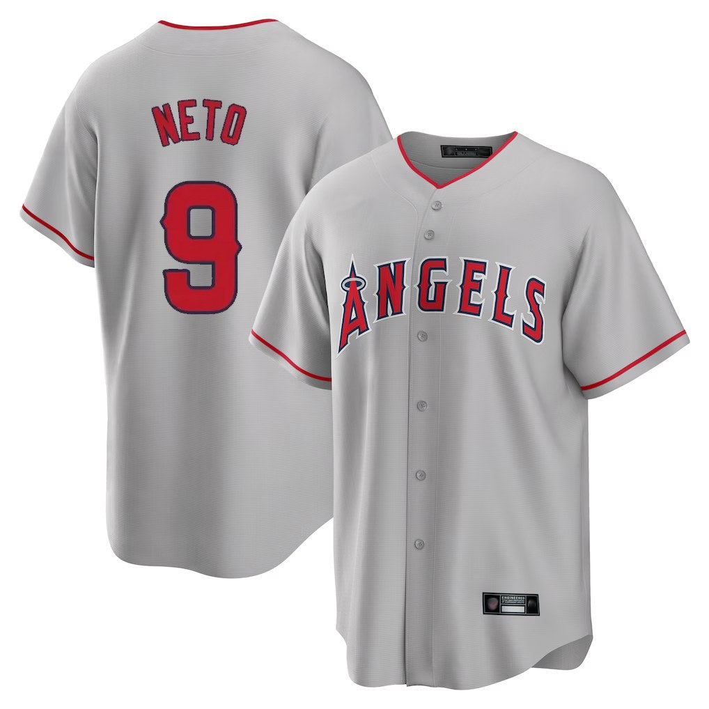 Los Angeles Angels #9 Zach Neto Player Gray MIKSHPS Home Game Stitched Jerseys