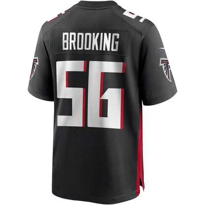 A.Falcons #56 Keith Brooking Black MIKSHPS Game Retired Player Jersey